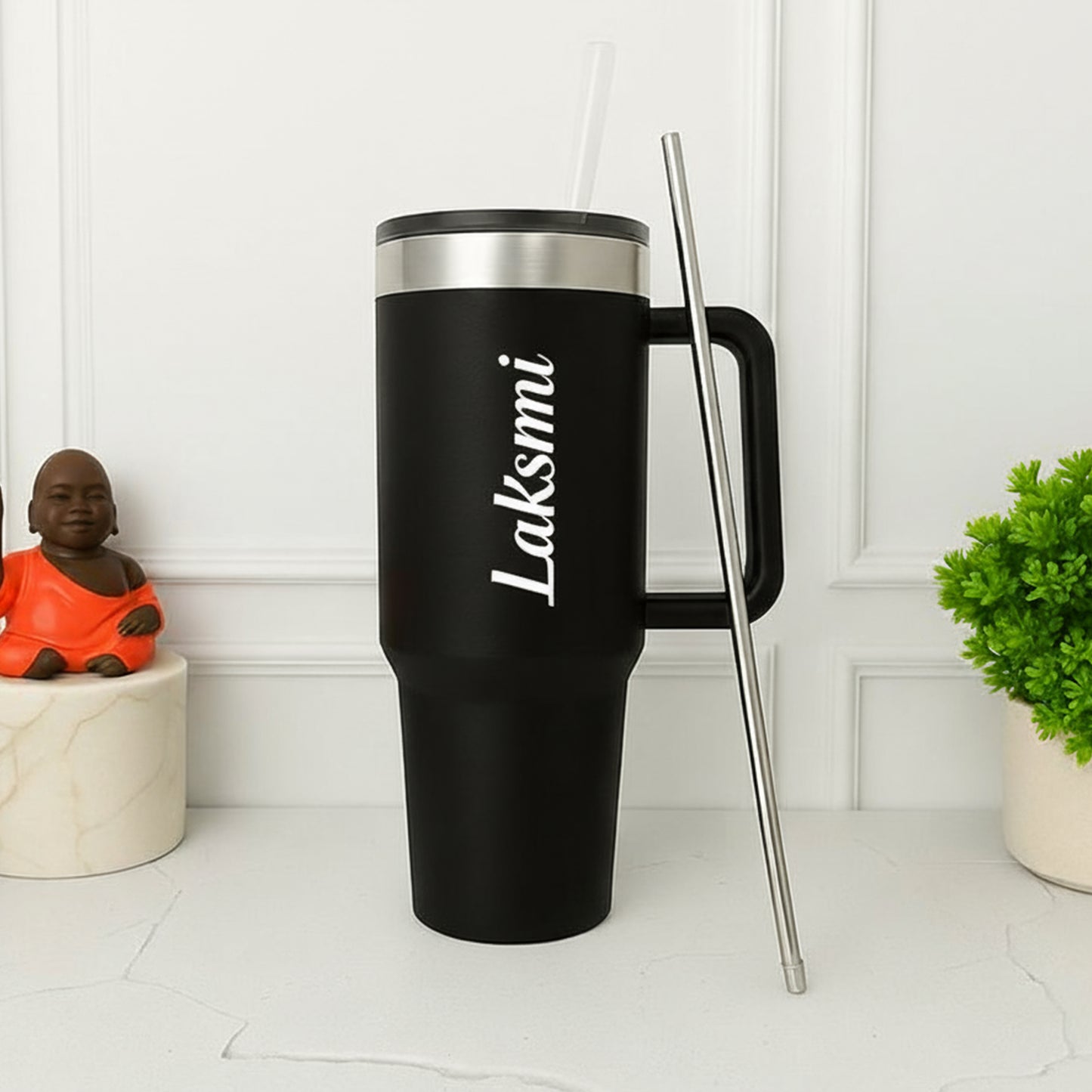 Tumbler Water Bottle with Lid and Straw 1.2L Stainless Steel