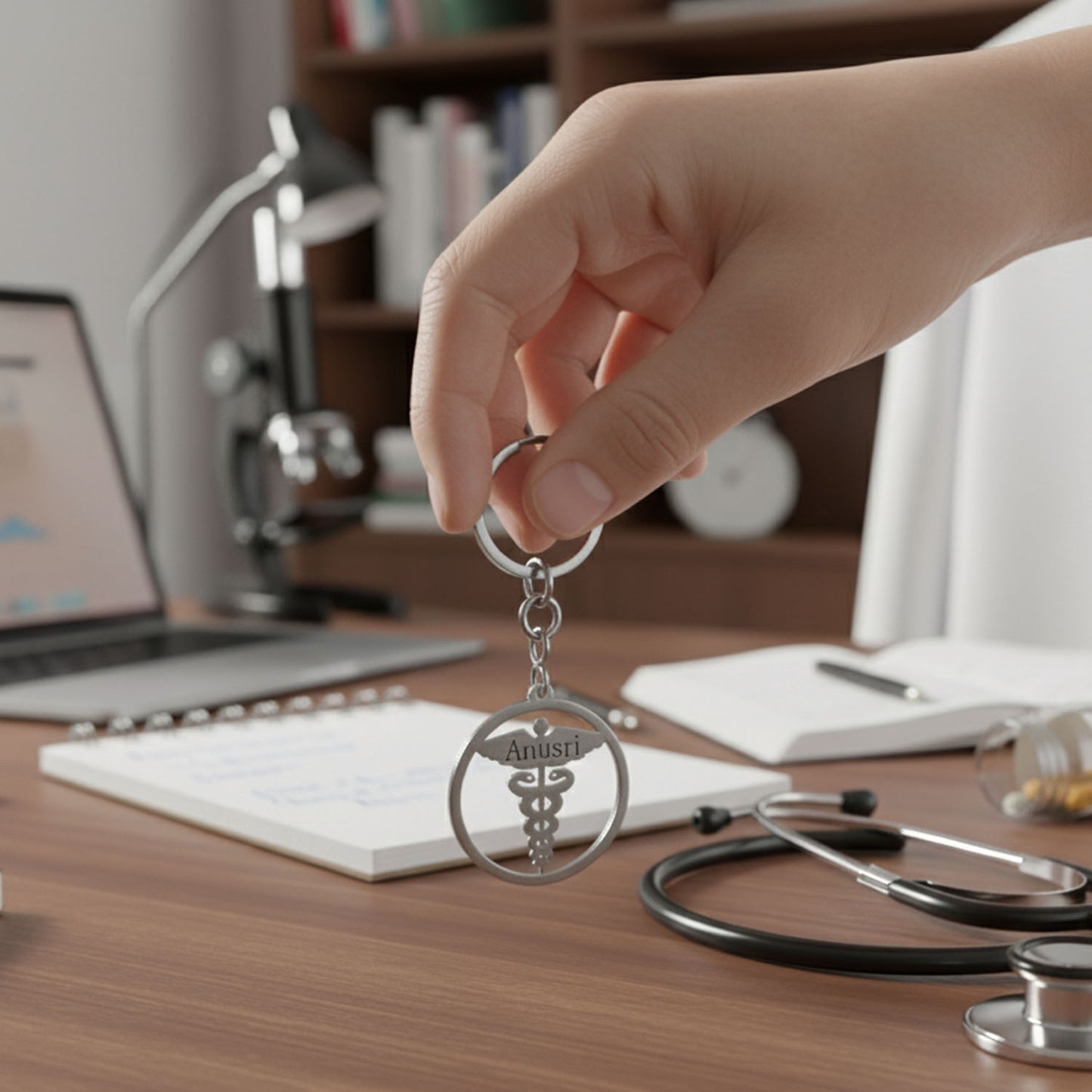 Customized Doctor Engraved Keychains