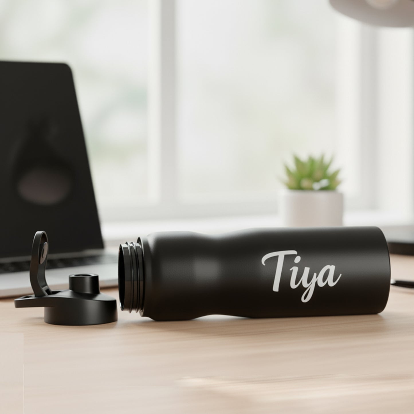 Customized Sipper Black Water Bottle Steel Bottle