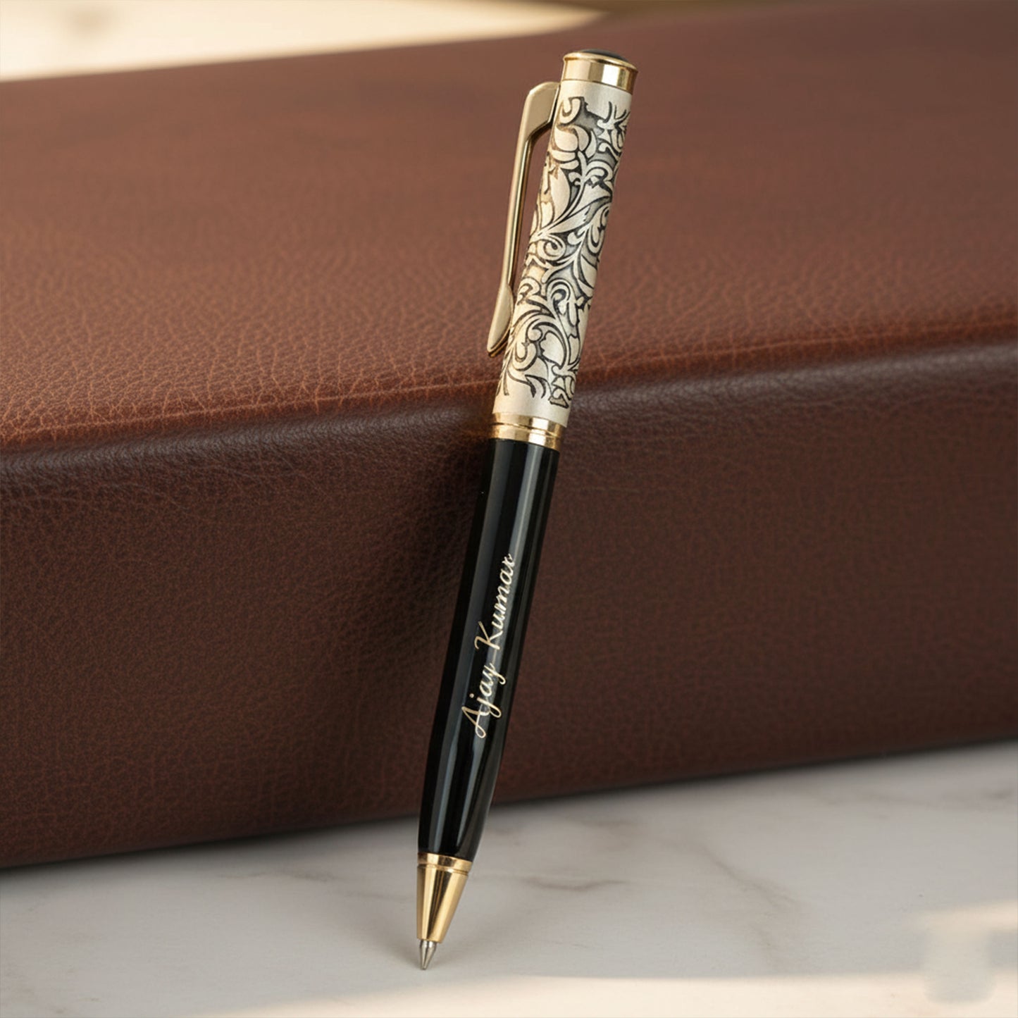 Customized Zari Gold Roller Ball Pen