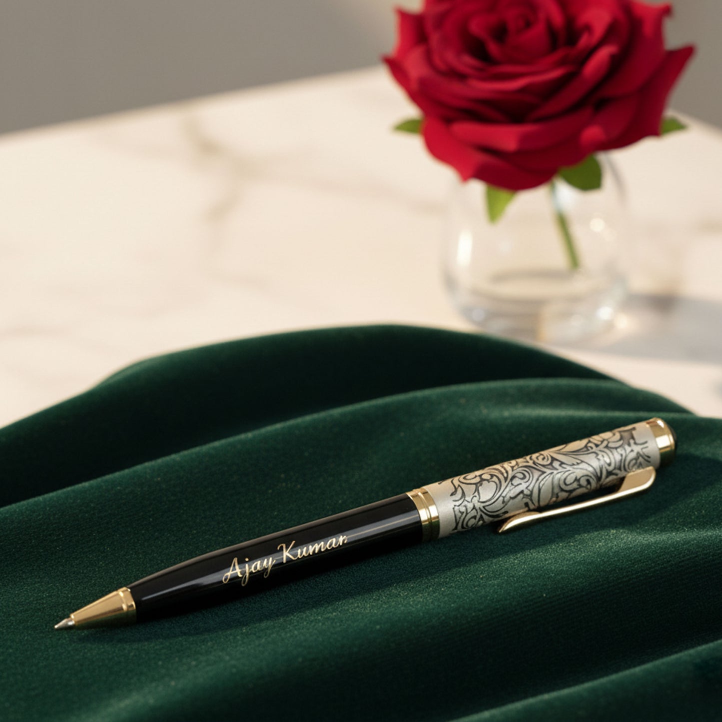 Customized Zari Gold Roller Ball Pen