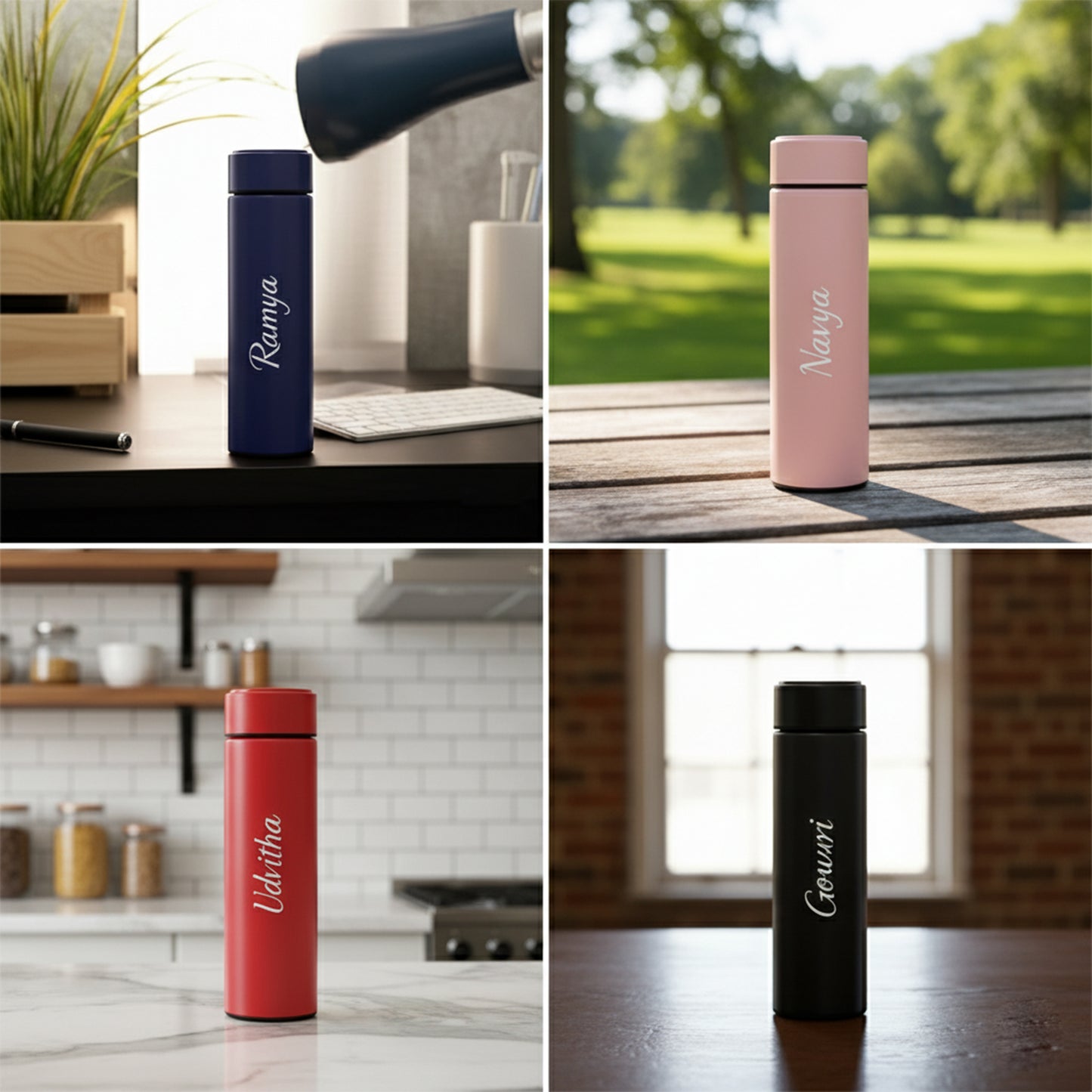 Temperature smart water bottle stainless steel