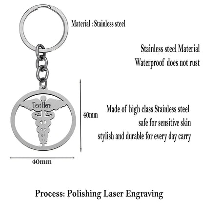 Customized Doctor Engraved Keychains