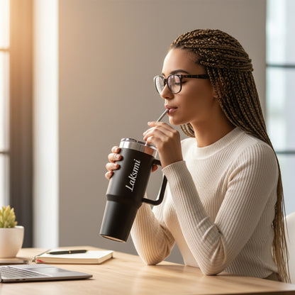 Tumbler Water Bottle with Lid and Straw 1.2L Stainless Steel