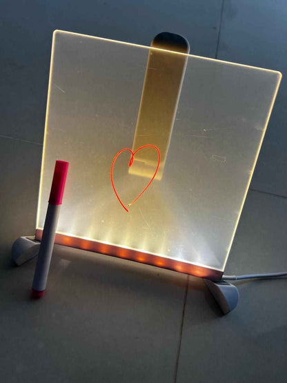 3D LED Light Glass Acrylic Writing pad